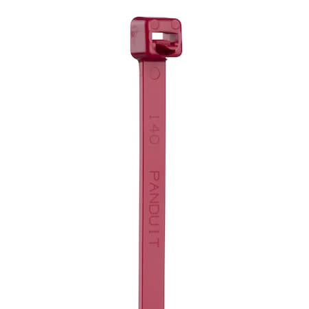 Panduit Cable Tie, 7-1/2 in L, 1.88 in Max Bundle Dia., Red, Nylon 6/6, 50 lb Strength, 1000 PK PRT2S-M2
